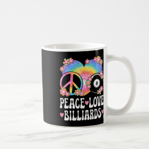 Peace Love Billiards Lover 60s 70s Hippie Outfit B Coffee Mug