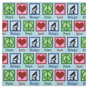Peace Love Biology Fabric