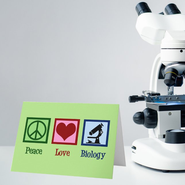 Peace Love Biology Holiday Card (Creator Uploaded)