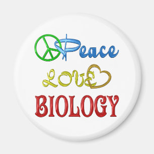 PEACE LOVE BIOLOGY MAGNET