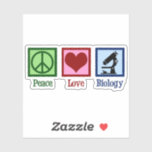 Peace Love Biology Teacher<br><div class="desc">Cute biology teacher gifts for a bio professor. Peace Love Biology featuring a peace sign,  heart,  and microscope for science class.</div>
