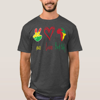 Peace, Love, Black History Month Black Pride Dad M T-Shirt