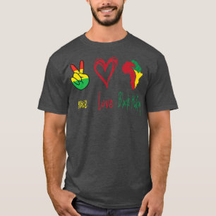 Peace, Love, Black History Month Black Pride Freed T-Shirt