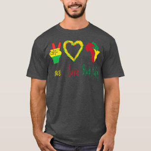 Peace, Love, Black History Month Black Pride Freed T-Shirt