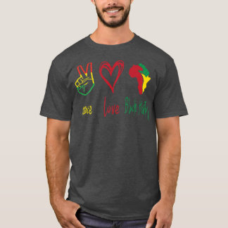Peace, Love, Black History Month Black Pride Freed T-Shirt