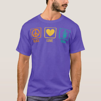 Peace Love Boba Graphic Tea Lover Tea Drinker Bubb T-Shirt