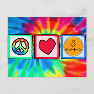 Peace, Love, Bodybuilding Postcard