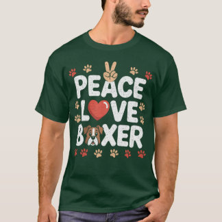 Peace Love Boer Dog Owner Puppyrainer Animal Whisp T-Shirt