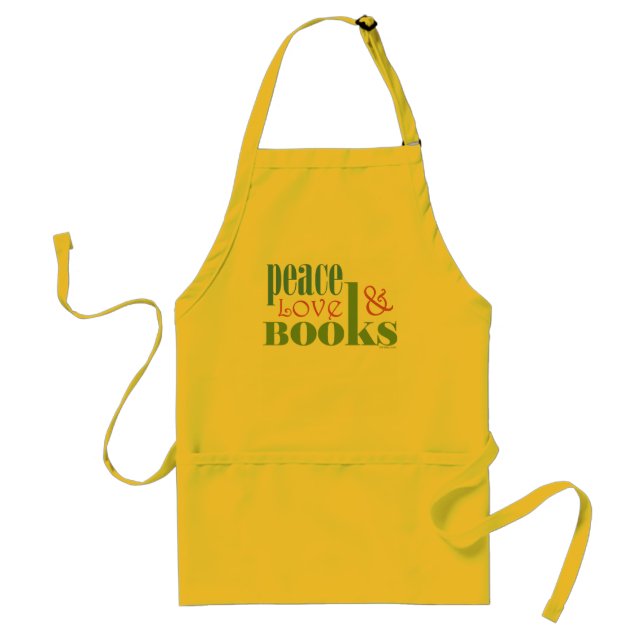 Peace Love Books II Standard Apron (Front)