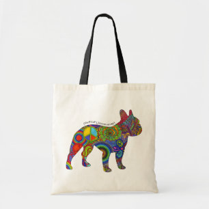 "Peace Love & Boston Terriers" Pop Art Tote Bag