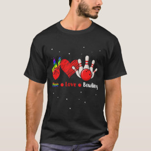 Peace Love Bowling Shirt Cute Women's Bowling Shir