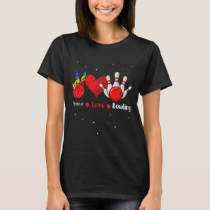 Peace Love Bowling Shirt Cute Women's Bowling Shir