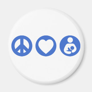 Peace Love Breastfeeding Magnet