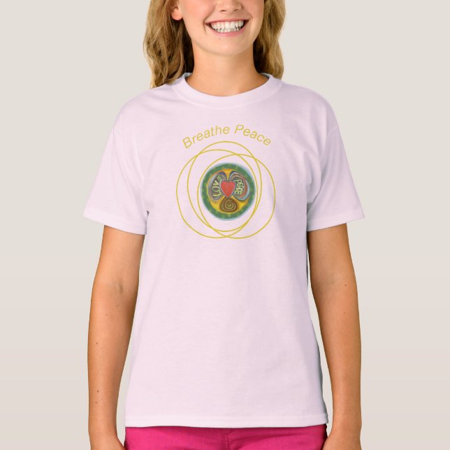 Peace Love Breathe for Activist T-Shirt (Front)