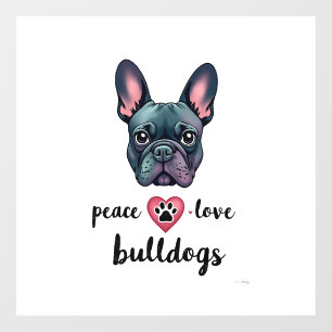 Peace Love Bulldogs Vintage Galaxy French Bulldog 