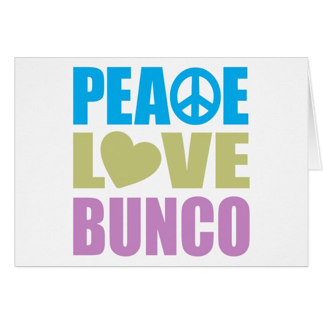 Peace Love Bunco (Front Horizontal)