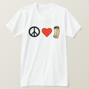 Peace, Love, Burrito T-shirt