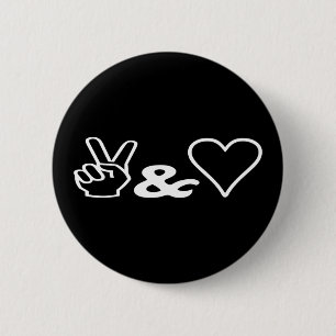 Peace & Love Button