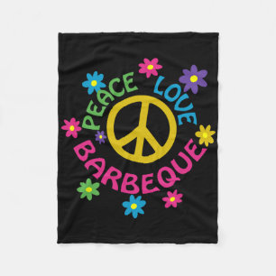 Peace Love Byrbeque - Byrbecue  Fleece Blanket