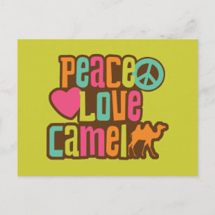 Peace Love Camel Postcard