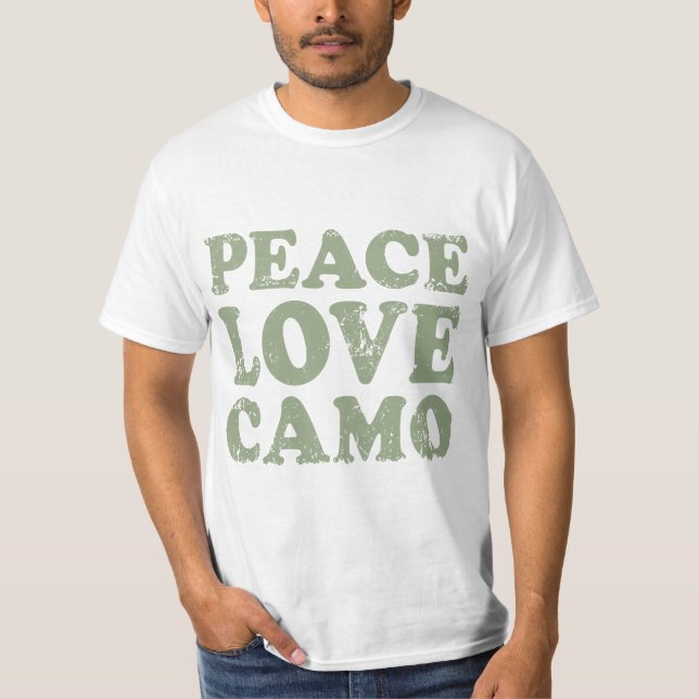 Peace Love Camo T-Shirt (Front)