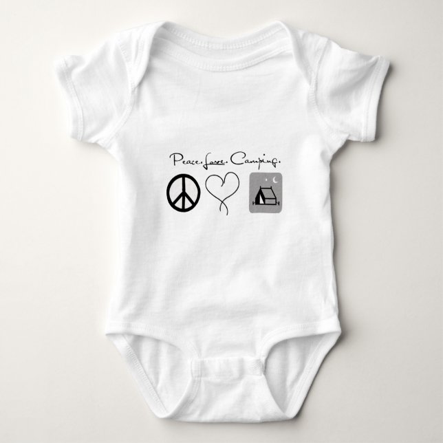 Peace Love Camping Baby Shirts (Front)