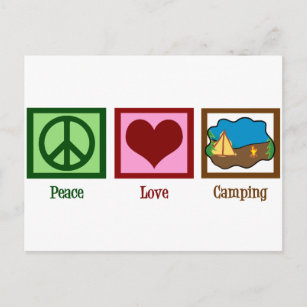 Peace Love Camping Postcard