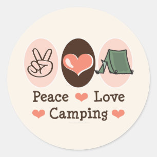 Peace Love Camping Stickers