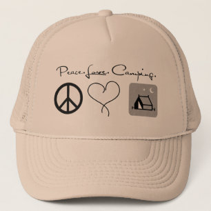 Peace Love Camping Trucker Hats