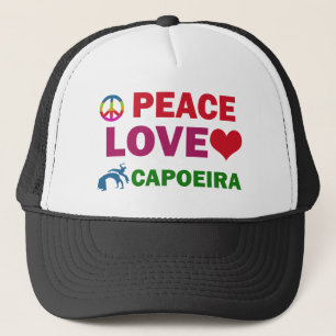 Peace Love capoeira Trucker Hat