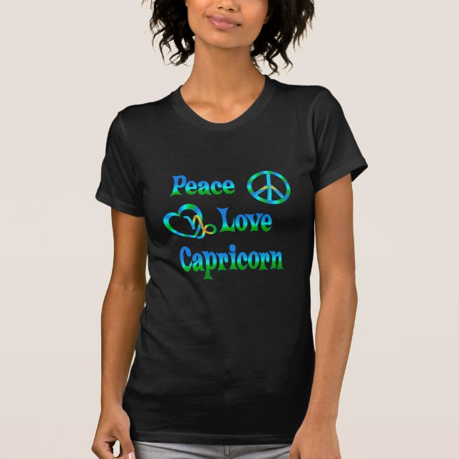 Peace Love Capricorn T-Shirt (Front)
