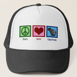 Peace Love Capybaras Trucker Hat