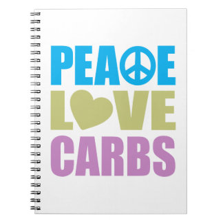 Peace Love Carbs Notebook