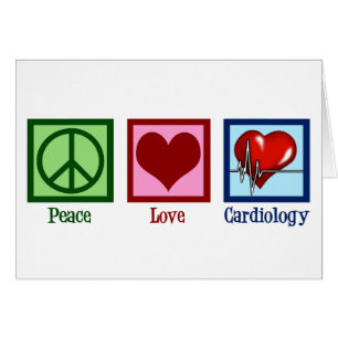Peace Love Cardiology Office Holiday Card
