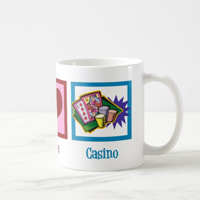 Peace Love Casino Coffee Mug (Right)