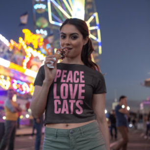 PEACE LOVE CATS CAT T-Shirts