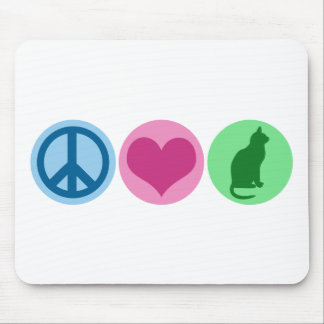 Peace Love Cats Mouse Pad