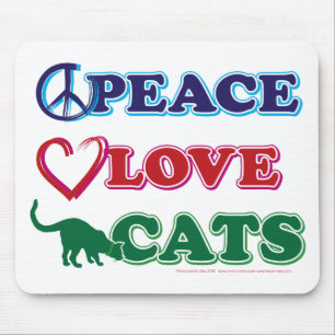 Peace-Love-Cats Mouse Pad