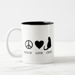 Peace Love Cats Mug