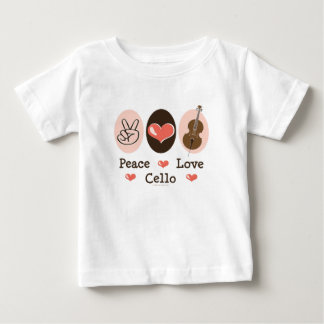 Peace Love Cello Baby T shirt