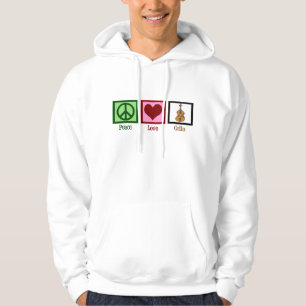 Peace Love Cello Cellist Hoodie