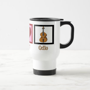 Peace Love Cello Cute Cellist Travel Mug