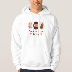Peace Love Cello Hooded Sweatshirt