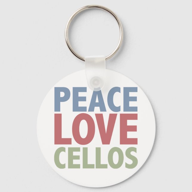 Peace Love Cellos Key Ring (Front)