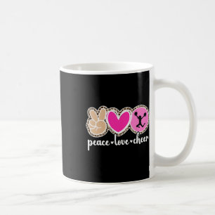 Peace Love Cheer Cheerleader Cheerleading Coffee Mug