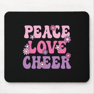 Peace Love Cheer Cheerleader Cheerleading Women Gi Mouse Pad