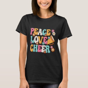 Peace Love Cheer Cheerleader Cheerleading Women Gi T-Shirt