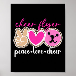 Peace Love Cheer Flyer Cheerleading Flyer Poster