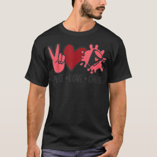 Peace Love cheer graphic cheerleading gift  T-Shirt