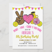 Peace Love Cheer Party Invitation